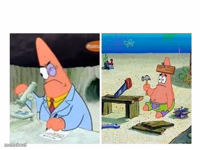 Patrick Scientist vs. Nail - meme generator image preview
