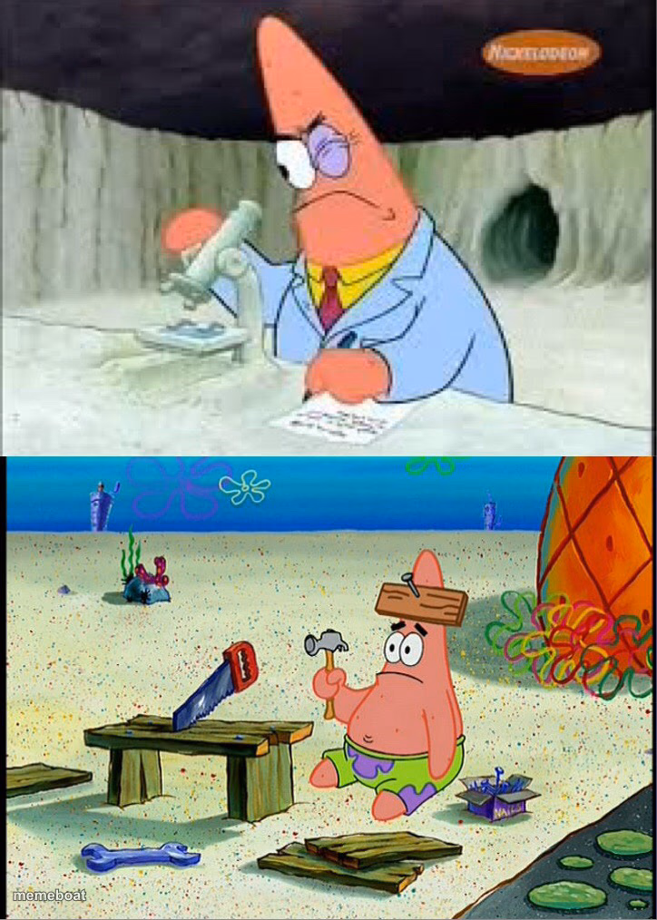 patrick smart dumb - meme generator image preview