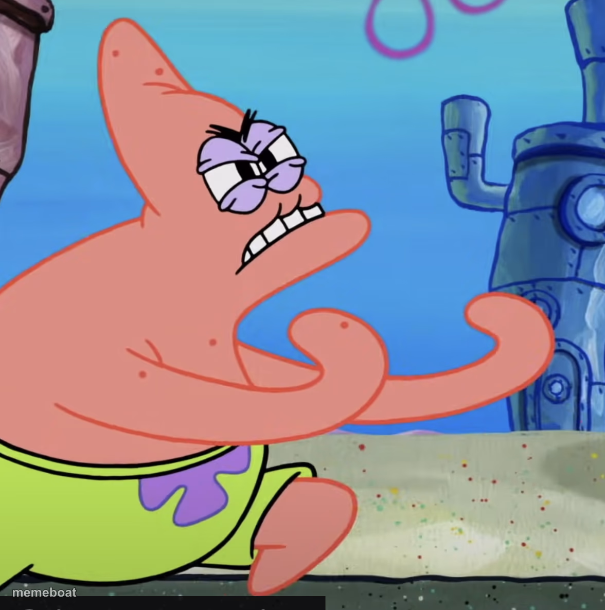 Patrick Squaring Up - meme generator image preview