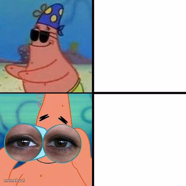 Patrick Star Blind - meme generator image preview