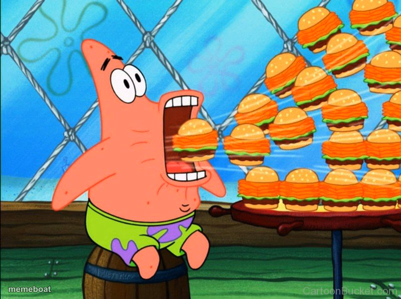 patrick star eat - meme generator image preview