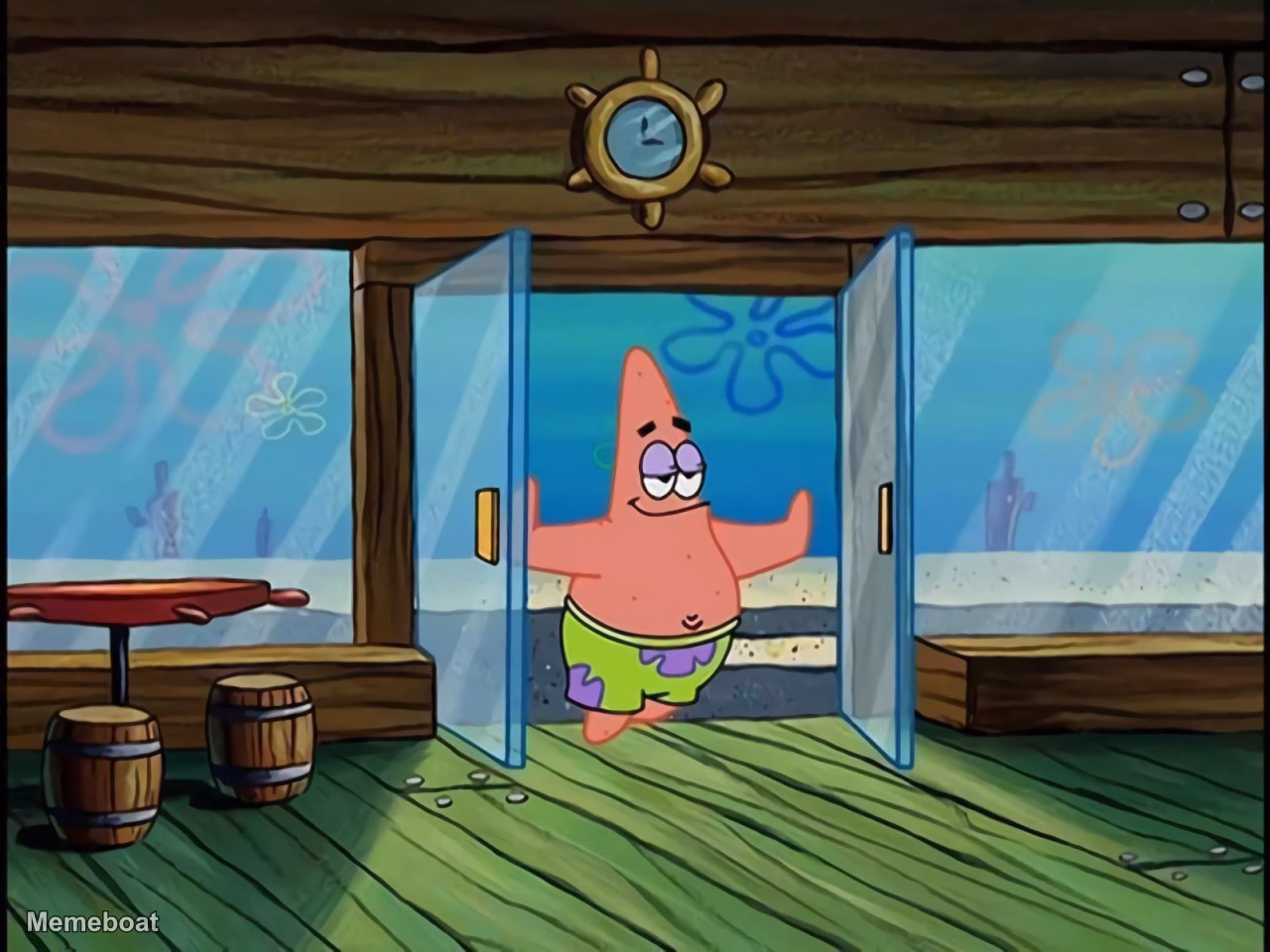 Patrick Star Opening Doors - meme generator image preview