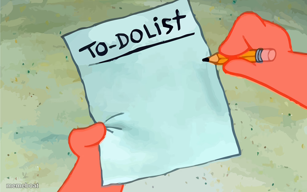 patrick to do list actually blank - meme generator image preview