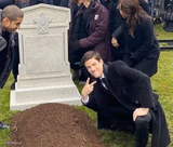 Peace sign tombstone