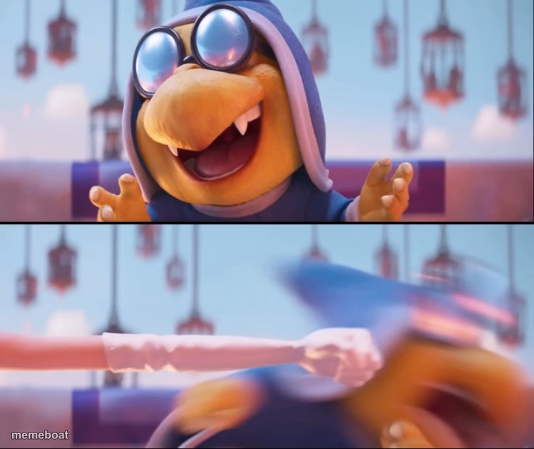 Peach punching Kamek - meme generator image preview
