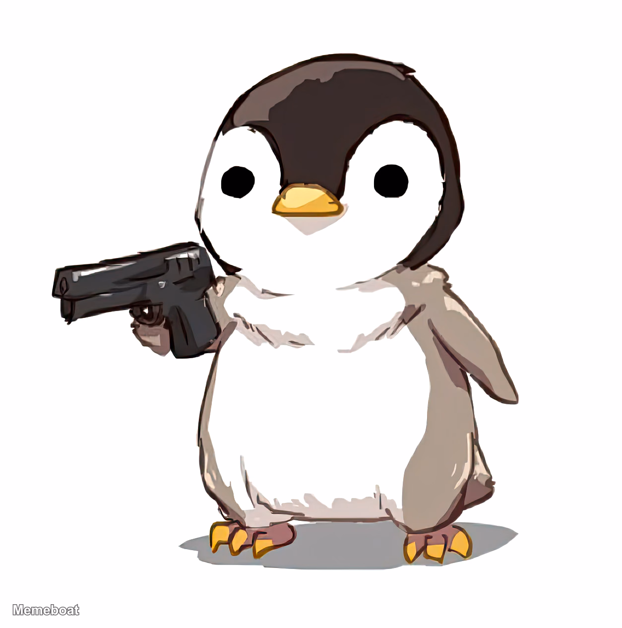 Penguin With a Gun - meme generator image preview