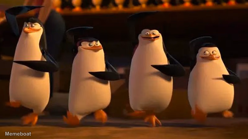 Penguins Marching - meme generator image preview