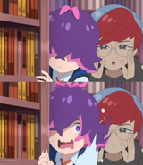 Penny tell Dot something that makes her scared.