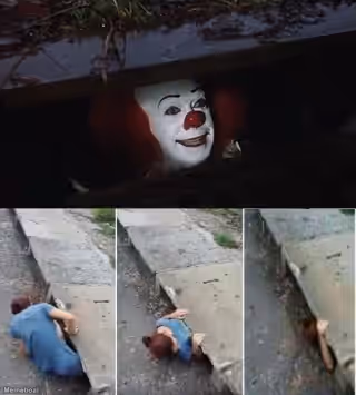 Pennywise in Sewer Drain