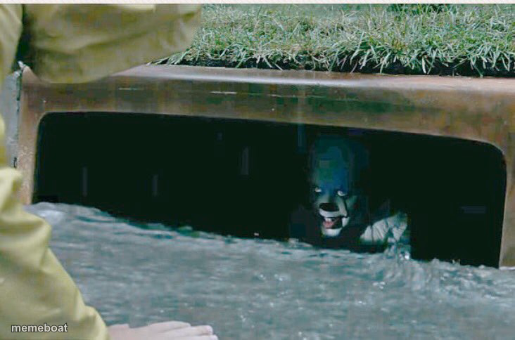 pennywise in sewer - meme generator image preview