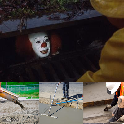 Pennywise Sewer Cover up - meme generator image preview