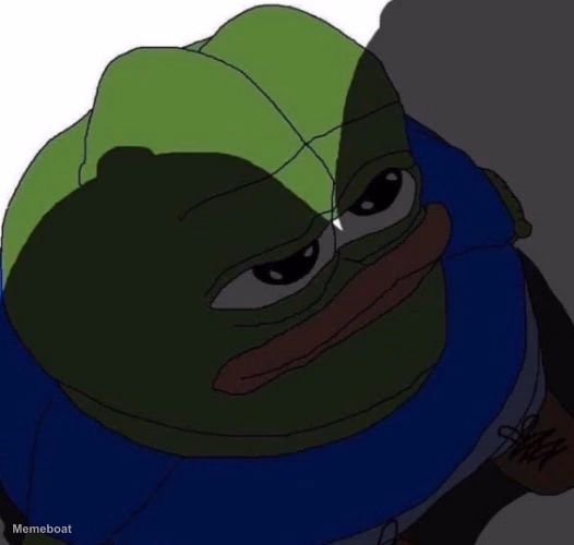 Pepe Looking Up Disappointed - meme generator image preview