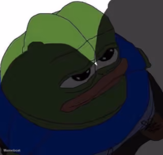 Pepe Looking Up Disappointed