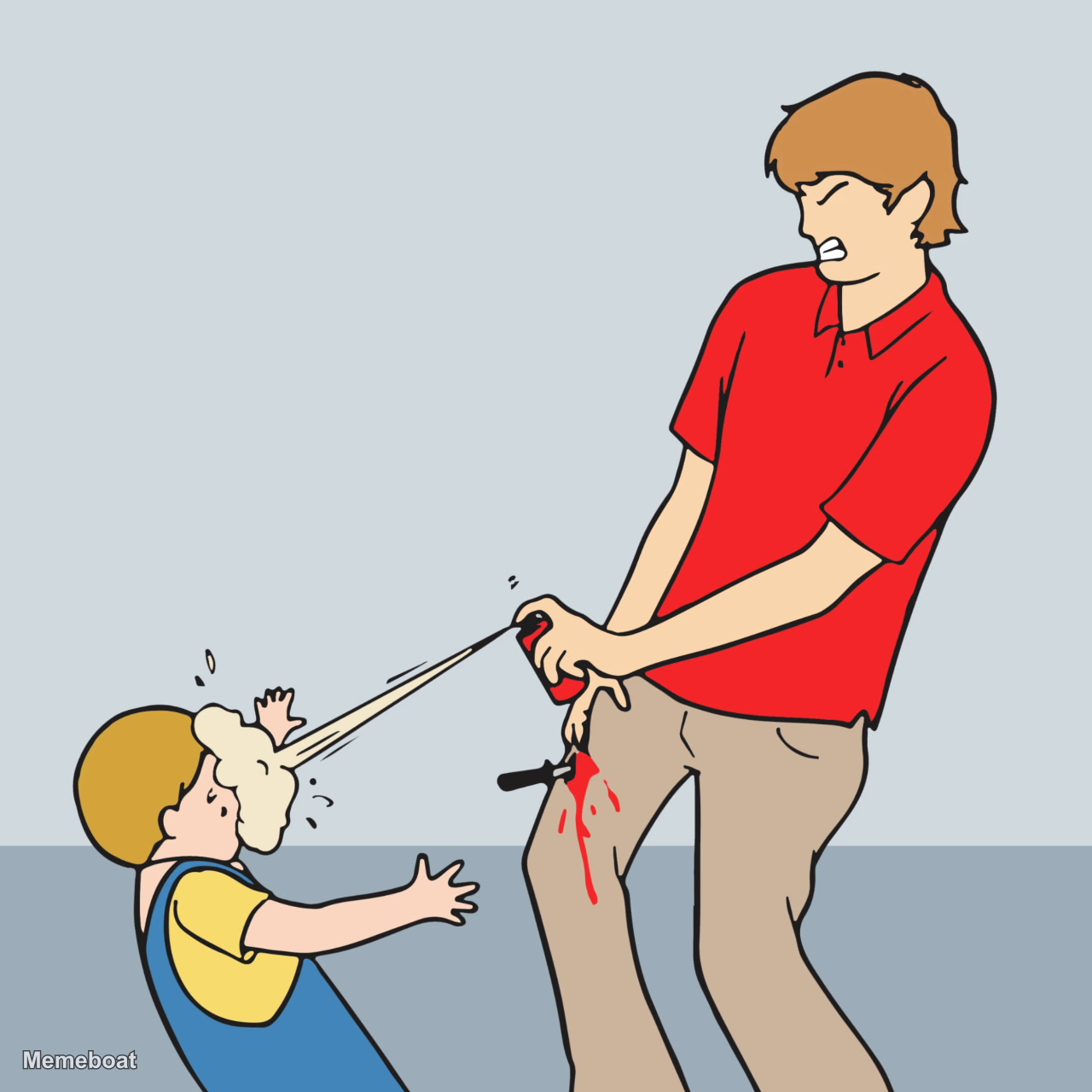 pepper spray kid - meme generator image preview