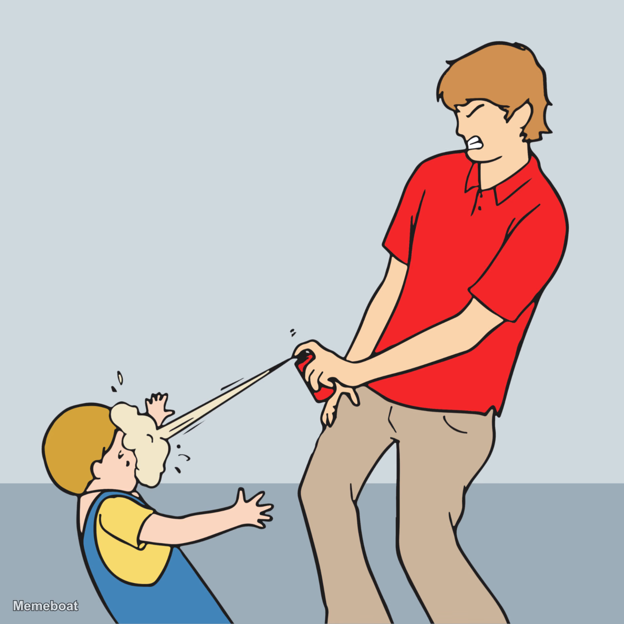 Pepper Spray Kid - meme generator image preview