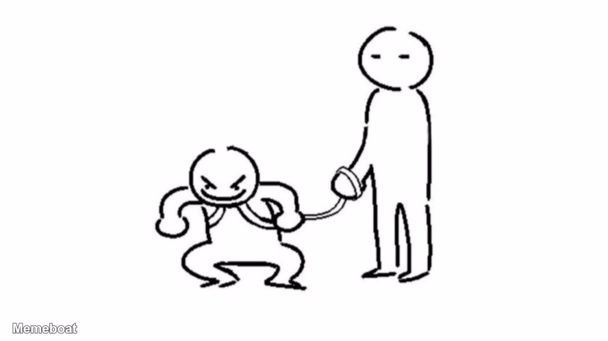 Person on Leash - meme generator image preview
