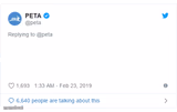 PETA Tweet