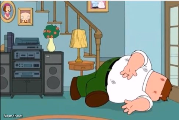 Peter Griffin Face Plant - meme generator image preview