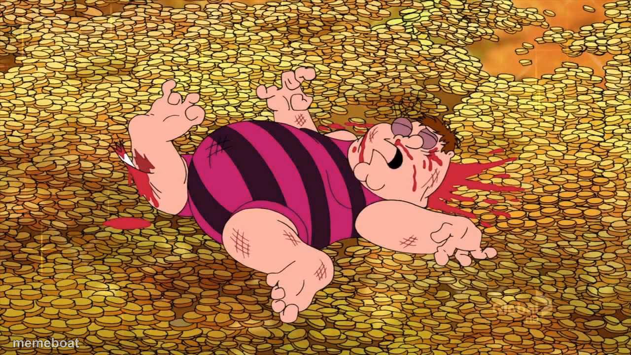 Peter Griffin Family Guy gold coins - meme generator image preview