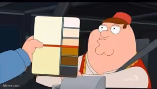 Peter Griffin skin color chart race terrorist blank