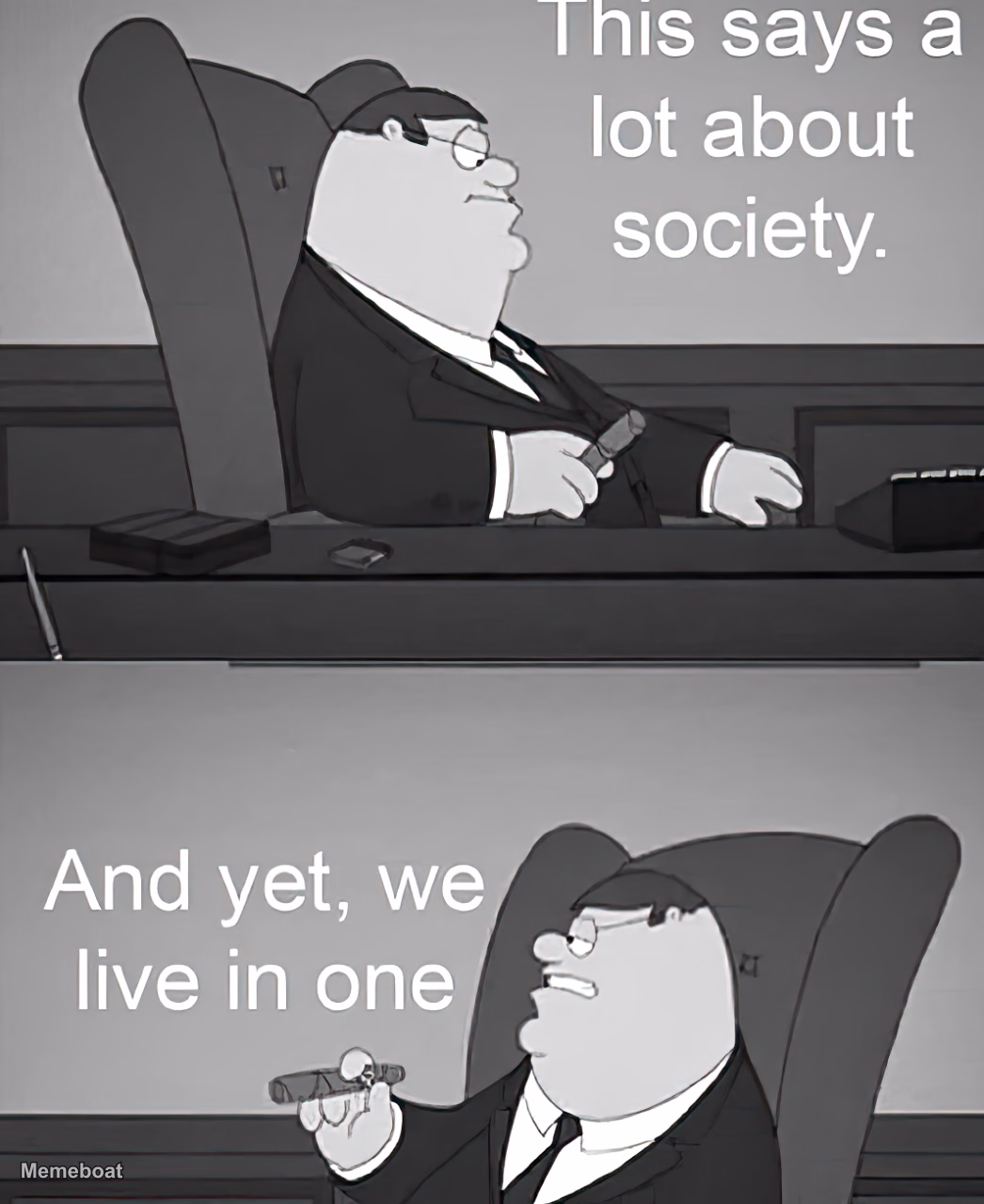 Peter Griffin "This Says a Lot About Society" - meme generator image preview