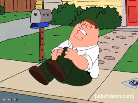 peter hurting his knee - meme generator image preview