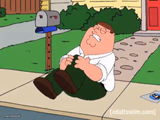 peter hurting his knee