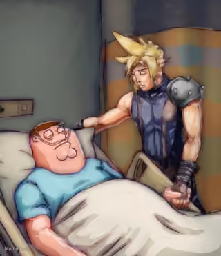 Cloud Comforting Sick Peter