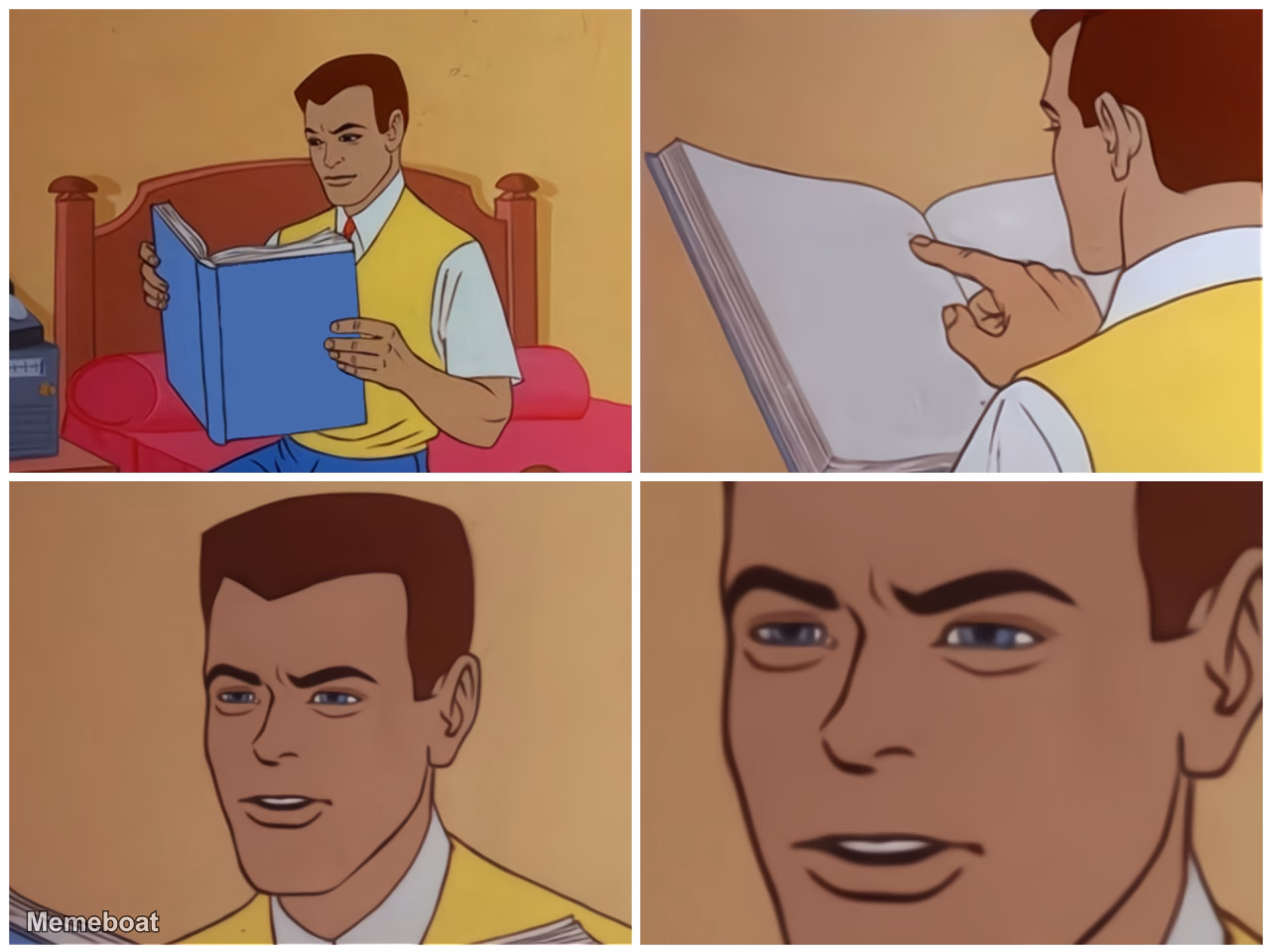 Peter Parker Reading Book - meme generator image preview