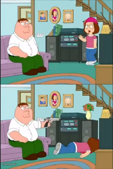 Peter shoots Meg - meme generator image preview