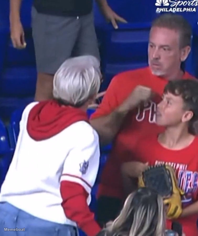 Phillies Karen Screaming at a Guy - meme generator image preview
