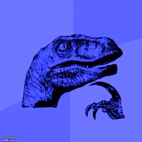 Philosoraptor Blue Craziness - meme generator image preview