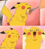 pikachu loves food