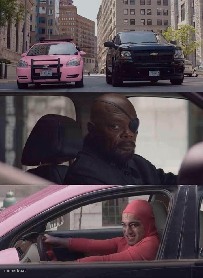 pink guy nick fury - meme generator image preview