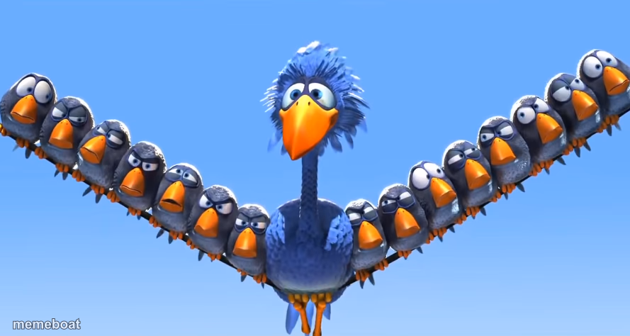 pixar birds big bird - meme generator image preview