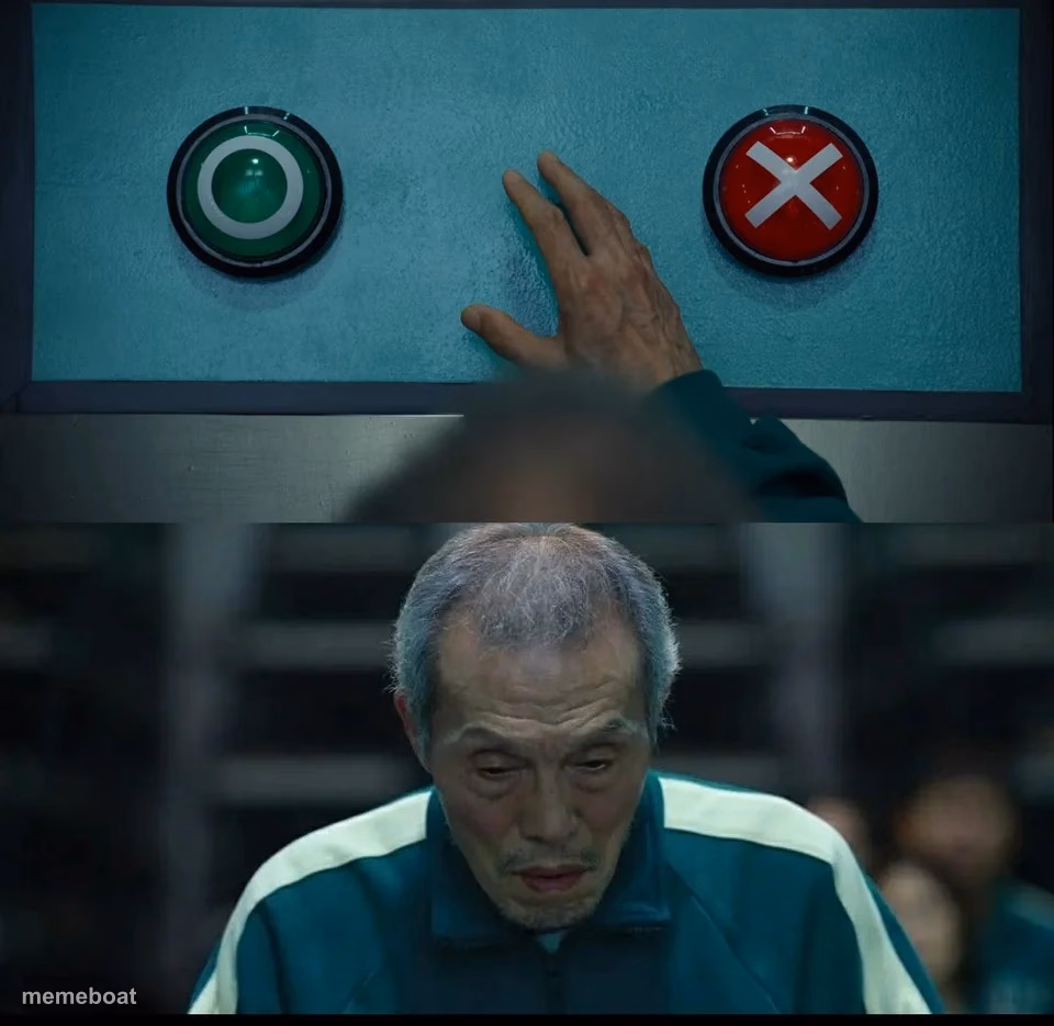 Player 001 choose button - meme generator image preview