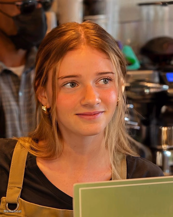 Pleasant Young Woman Looking Sideways - meme generator image preview