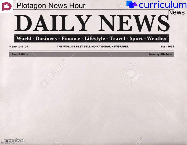 Plotagon News Hour and Curriculum News Newspaper - meme generator image preview