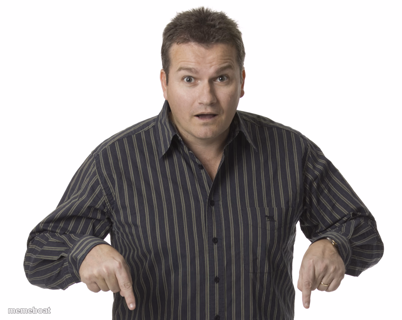 Pointing Down Disbelief - meme generator image preview