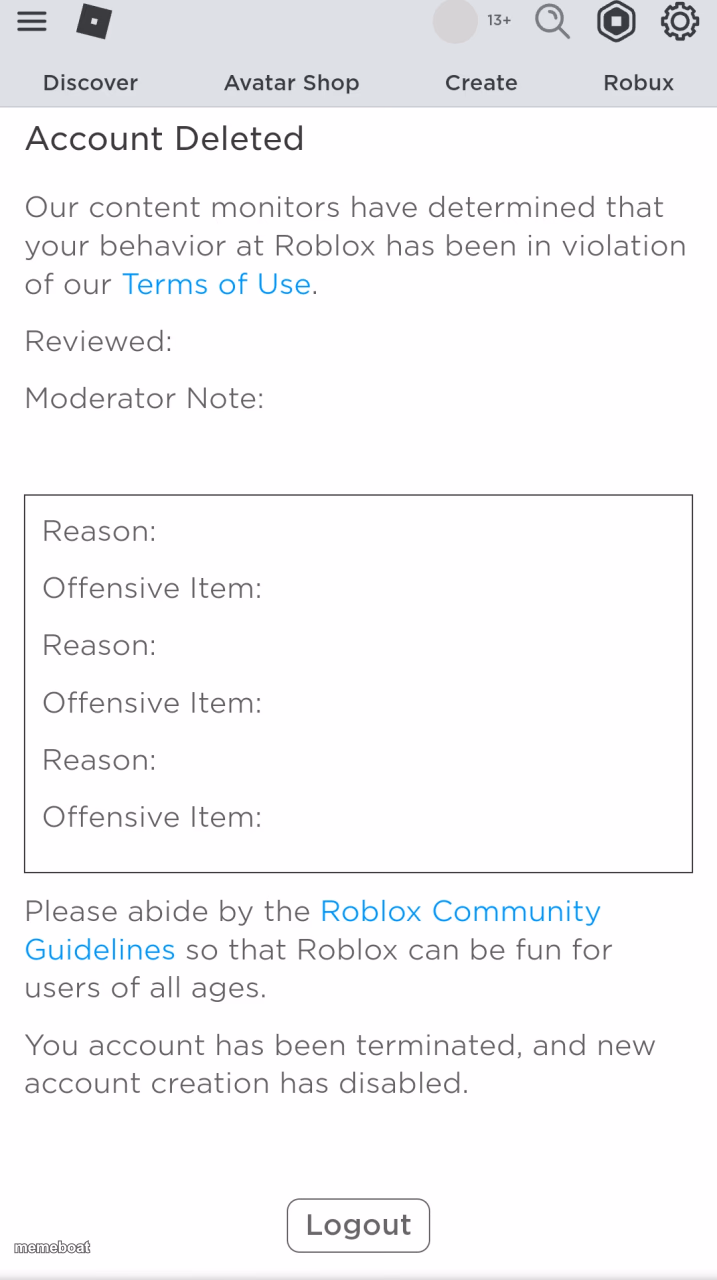 Poison banned from roblox - meme generator image preview