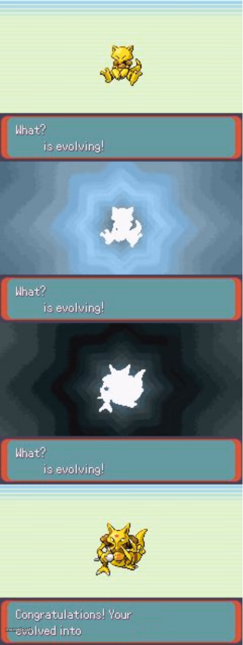 Pokemon Evolving - meme generator image preview