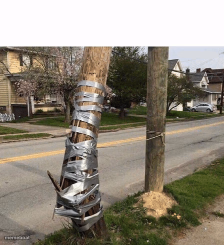 Pole Held With Duct Tape - meme generator image preview