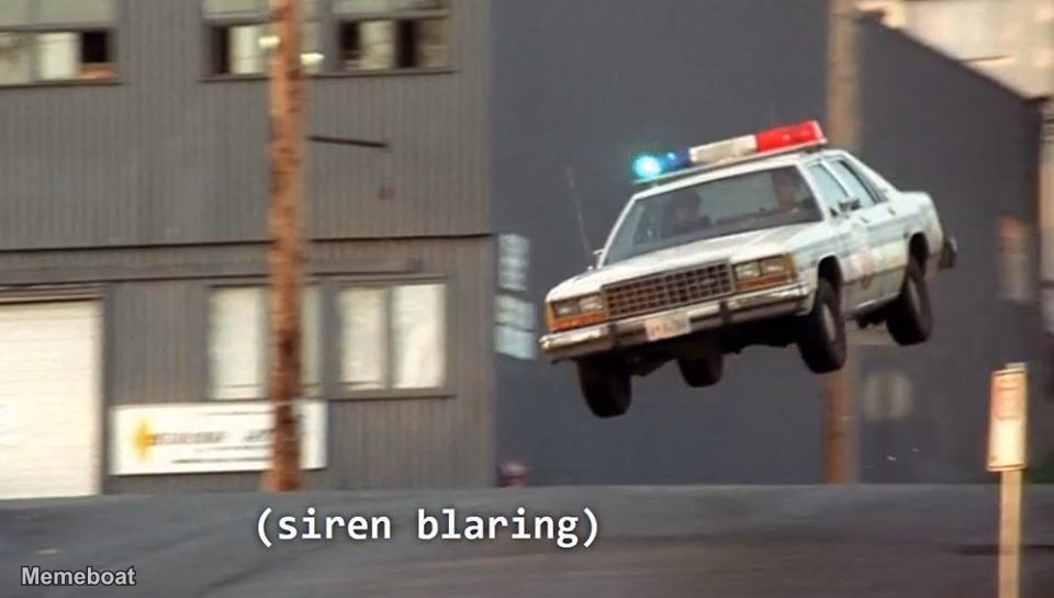 Police Car Jump - meme generator image preview