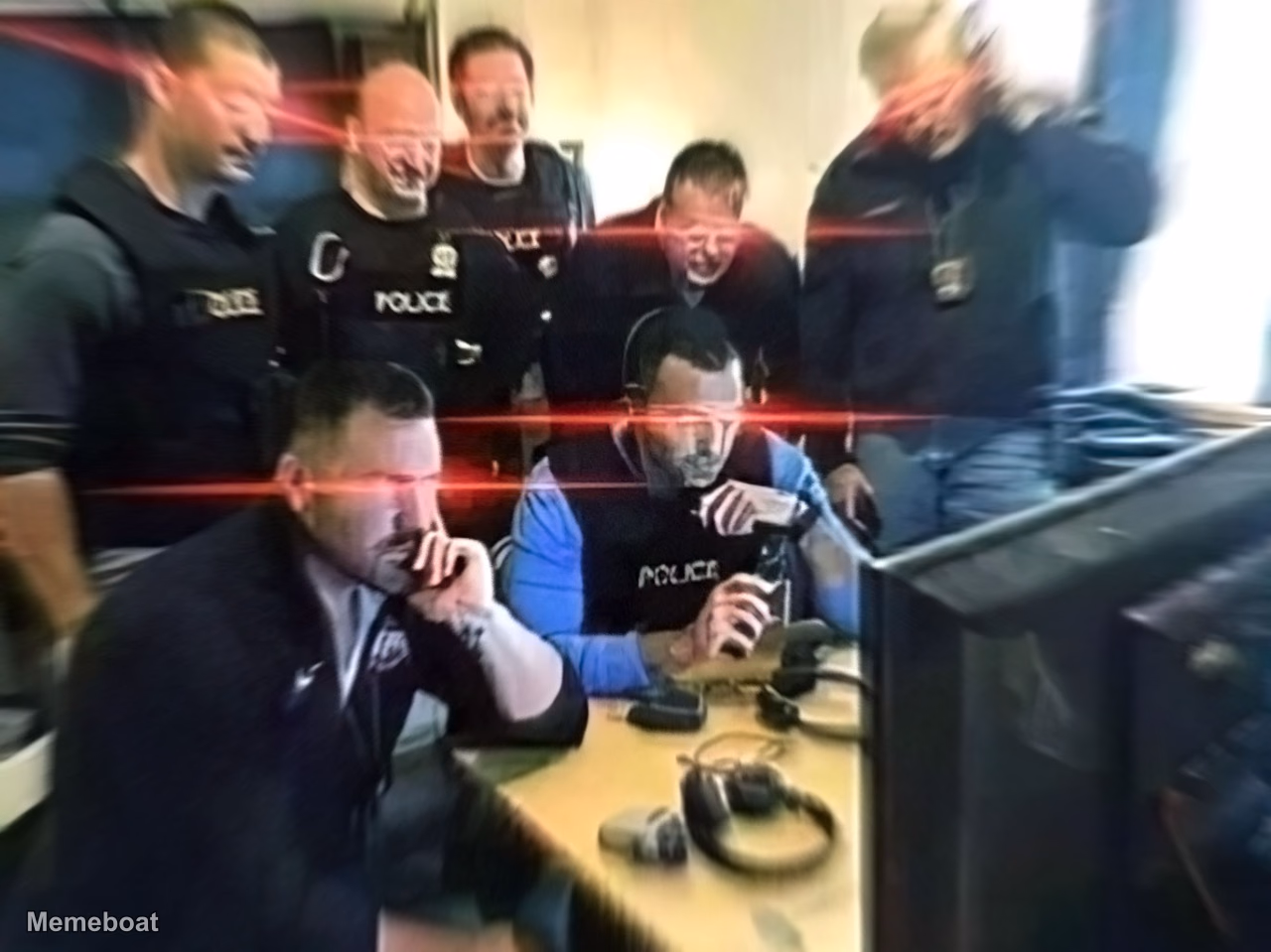 Police With Laser Eyes - meme generator image preview