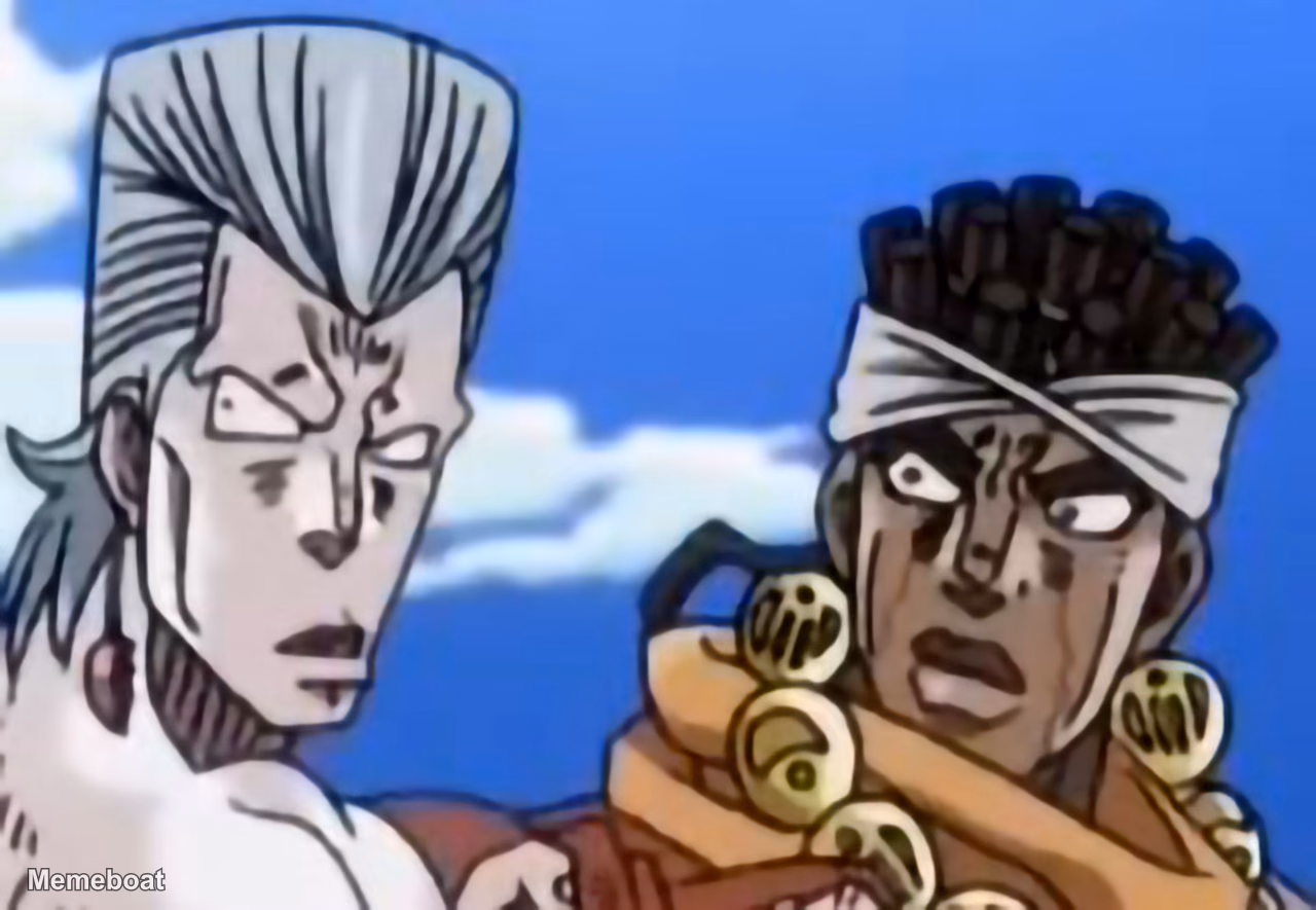 Polnareff and Avdol Concerned - meme generator image preview
