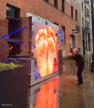 Polymarket Portal Feet Video on the Screen