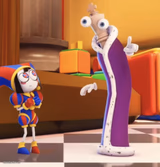 Pomni staring at Kinger