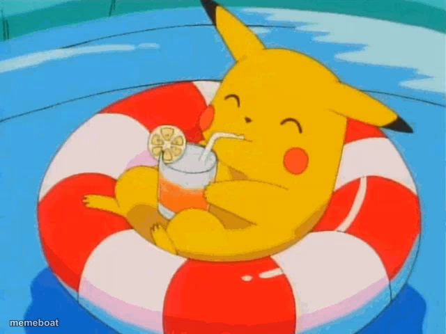 Pool Pikachu - meme generator image preview