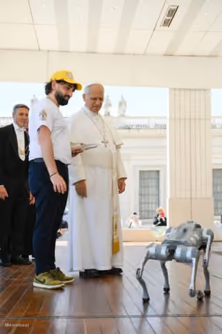 Pope Francis and Robot Dog