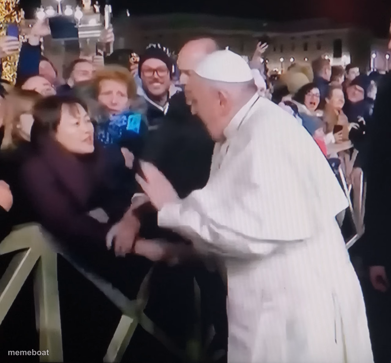 Pope slap - meme generator image preview